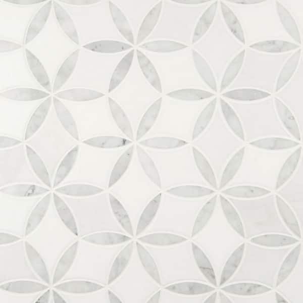 MSI La Fleur 8.9 in. x 9.92 in. Polished Marble Look Wall Tile (6.2 sq. ft./Case)