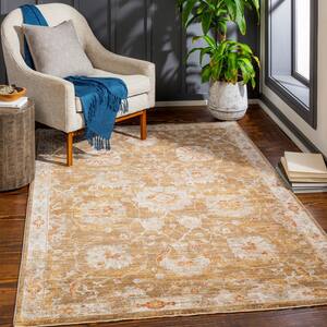 Hinata Olive/Mustard 9 ft. x 12 ft. Indoor Area Rug