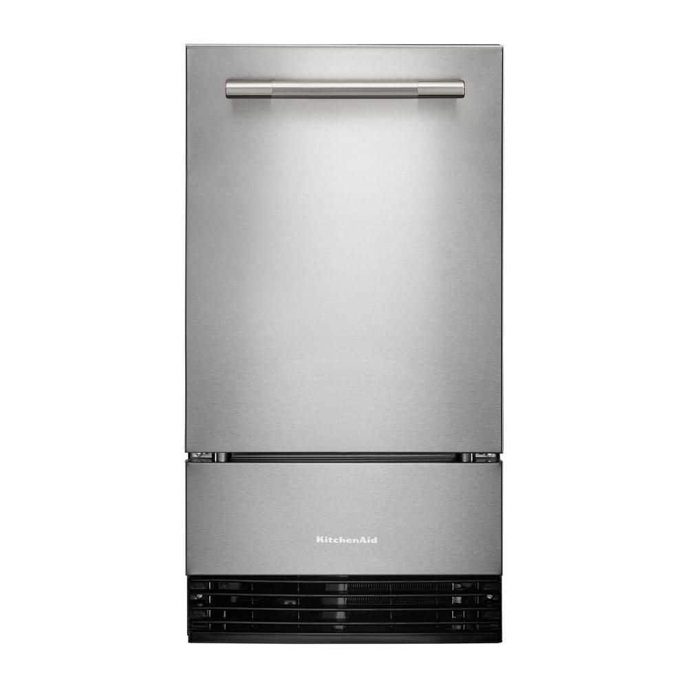 KitchenAid 18 in. lb. Cubes Built-In Ice Maker in PrintShield Stainless Finish with Clear Ice Technology