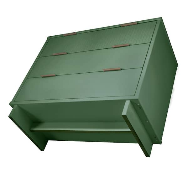 Manhattan Comfort Granville Sage Green 5-Drawer 37.95 in. Wide