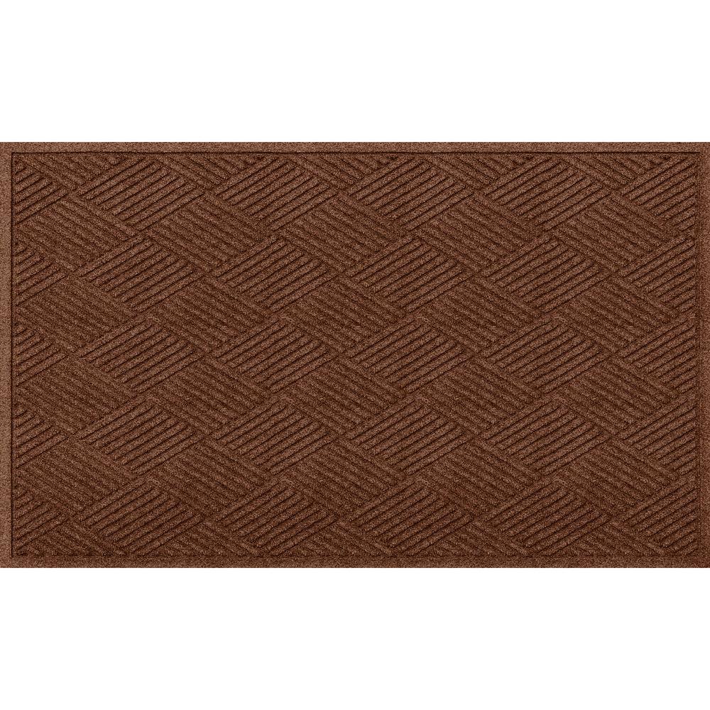 Waterhog Diamonds Dark Brown 35 in. x 59 in. PET Polyester Indoor Outdoor D