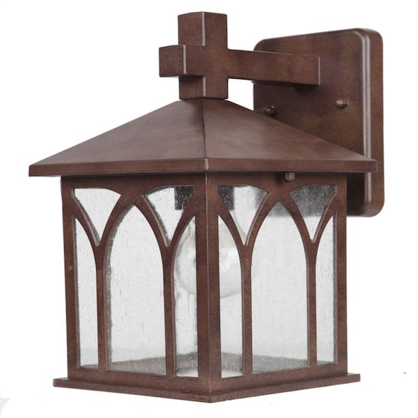 Acclaim Lighting Builder's Choice Collection 1-Light Burled Walnut Outdoor Wall Lantern Sconce Light