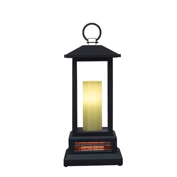 Duraflame 1,500-Watt Electric Lantern Infrared Quartz Space Heater with Remote Control in Black