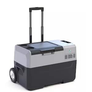 52 qt. Portable Car Freezer Refrigerator with APP Control, 6 off-road wheels, 12V, 45W Cooler Freezer, Low Noice