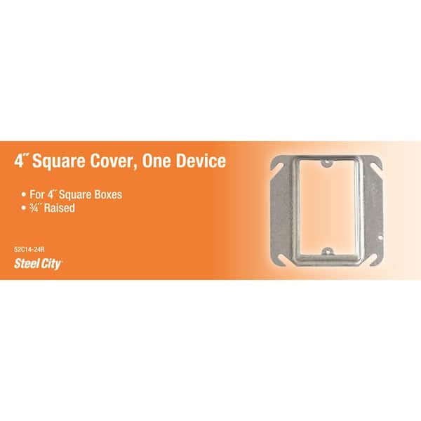 1-Gang Square Mud Ring (52C14-24R)