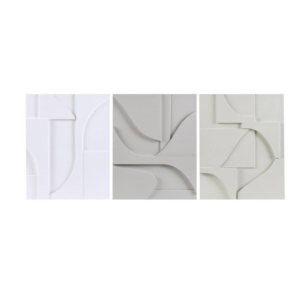Miscool Anky 3-Piece Unframed Art Print 20 in. x 16 in. Geometric MDF ...