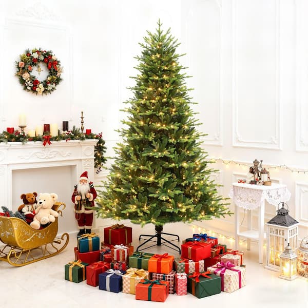 7.5 ft. Pre-Lit Artificial Christmas Tree with 750 LED Lights, 32 Light Modes, Remote Control, and Timer Function