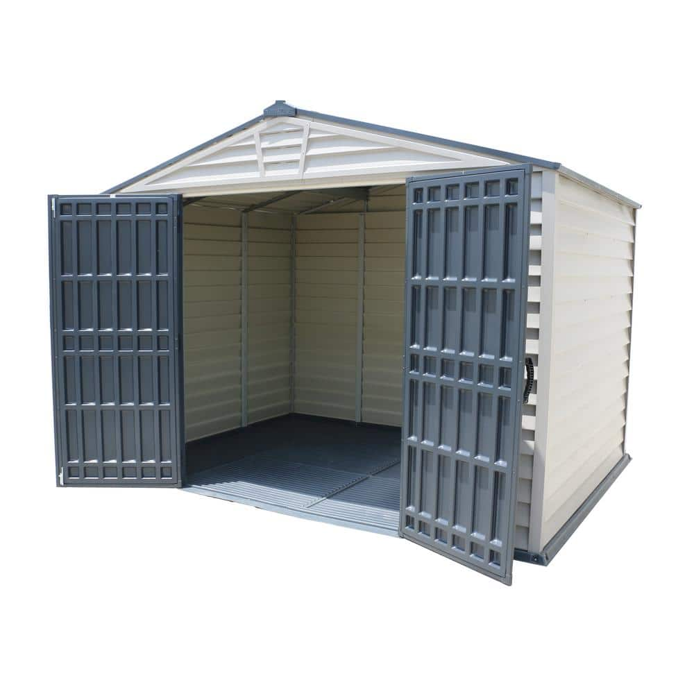 DURAMAX Storemax 10 ft. x 8 ft. Gray Vinyl Storage Shed