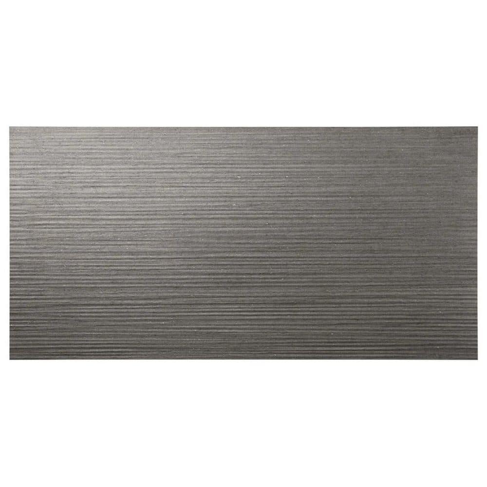 Vitaria Pleated Antracite Gray 4 in. x 0.35 in. Textured Matte Porcelain Floor and Wall Tile Sample price history on PriceWatchPro