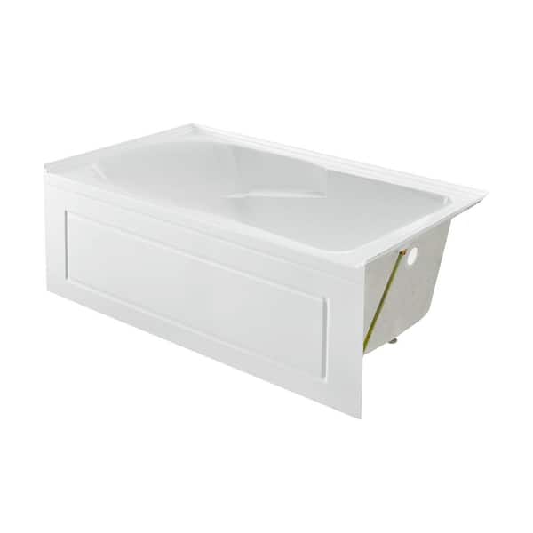 Concorde 60 in. Right Drain Rectangular Alcove Bathtub in Glossy White