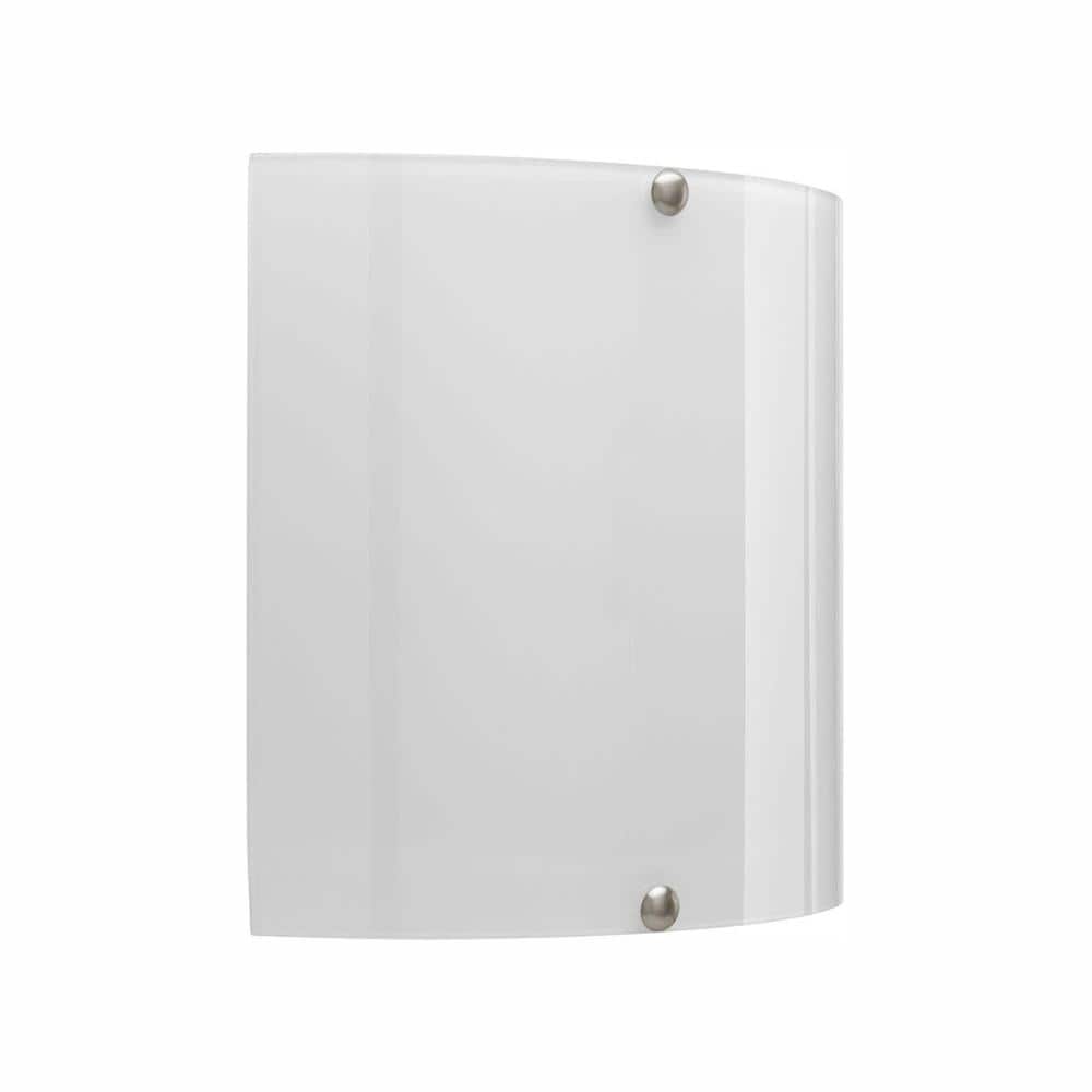 Curve LED Dimmable Sconce in White with Bronze Accents and Opal Glass