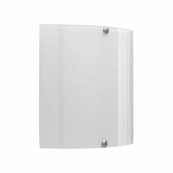 Progress Lighting 1-Light White Integrated LED Wall Sconce with White Glass