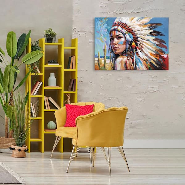 Stupell Industries Native American Woman Portrait by Leon Devenice