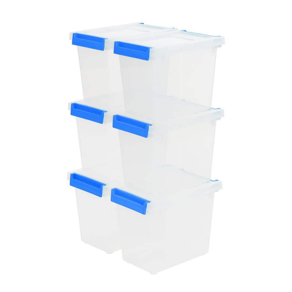 IRIS 3 qt. Plastic Storage Clip Box, Clear (6-Pack) 500608 - The