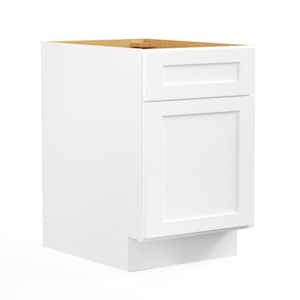 18 in. W x 21 in. D x 29.5 in. H in Shaker White Plywood Painted Ready to Assemble 2-Drawer File Base Cabinet