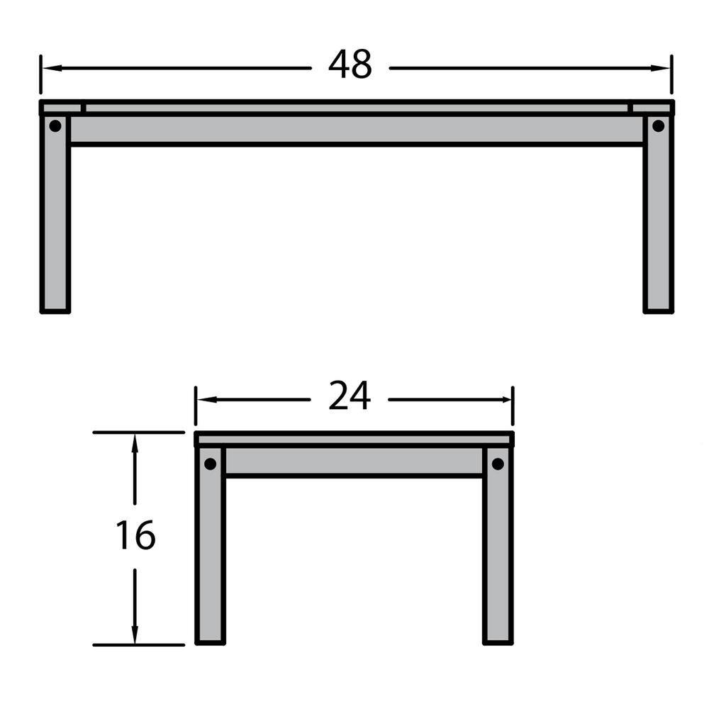 Highwood 48" White Adirondack Outdoor Conversation Table