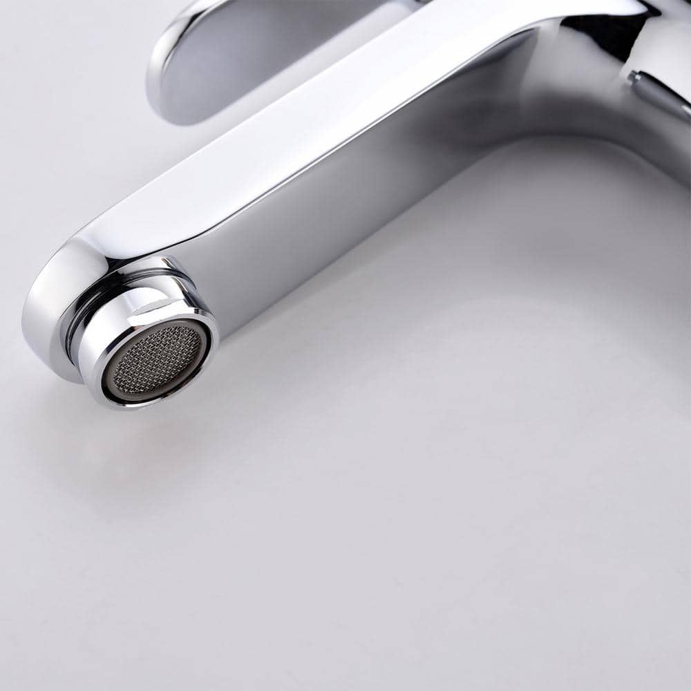 Chrome Single-Handle High Arc Bathroom Faucet