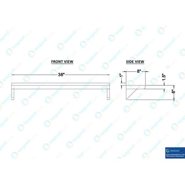 AmGood 36 Long X 12 Deep Stainless Steel Wall Shelf | NSF Certified |  Appliance & Equipment Metal Shelving | Kitchen, Restaurant, Garage,  Laundry