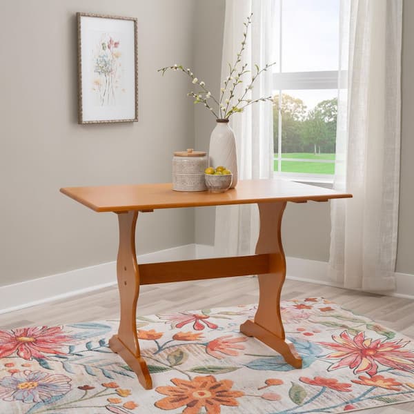 Linon Home Decor Zoe Natural Honey Brown Wood 43.25 in