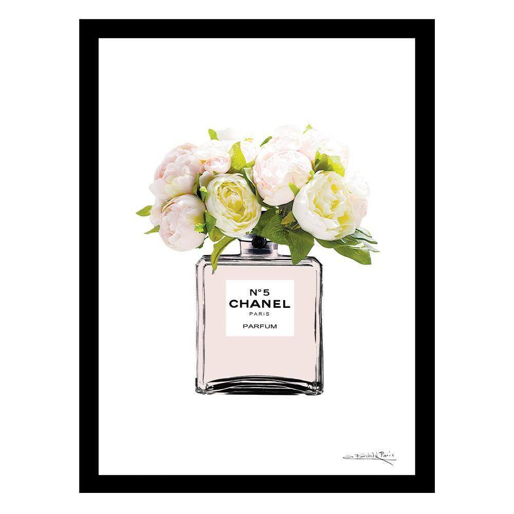 Fashion Floral Glam Perfume Bottle by Fairchild Paris 1 Piece Framed Graphic Print 18 in. x 14 in. price history on PriceWatchPro