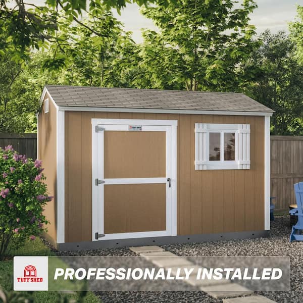 Professionally Installed Tahoe Carson 8 ft. x 12 ft. Wood Storage Shed with 7 ft. High Sidewall (96 sq. ft.)