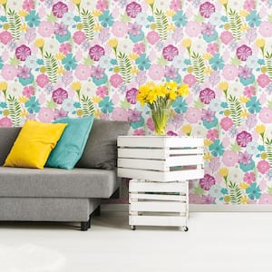 Perennial Blooms Peel and Stick Wallpaper (Covers 28.18 sq. ft.)