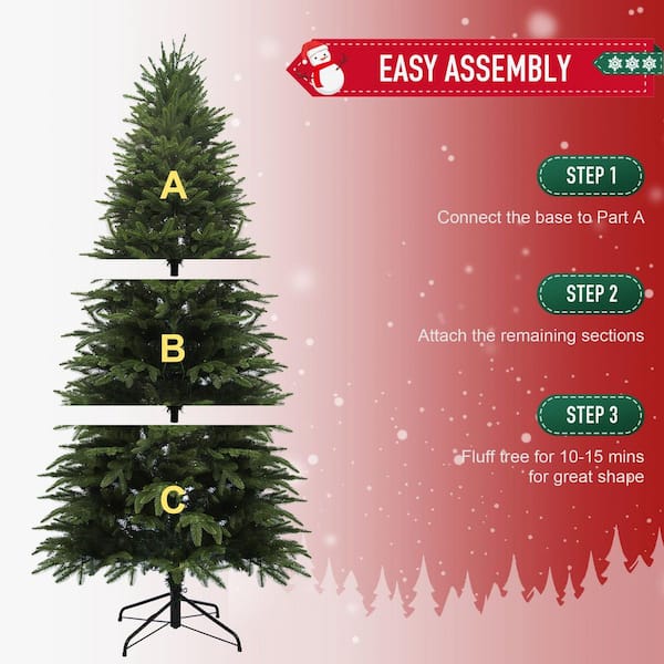 6 ft. Feel Real Downswept Douglas Fir Hinged Artificial Christmas Tree with 250 Clear Lights