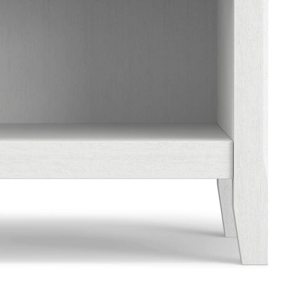 Amherst Solid Wood White 2-Drawer Bedside Table