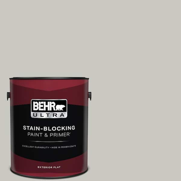 BEHR ULTRA 1 gal. #PPU24-12 Whitewash Oak Flat Exterior Paint & Primer