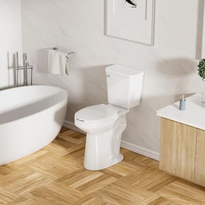 21 in. Height Toilet Single Flush 1.28GPF Elongated Toilet in White