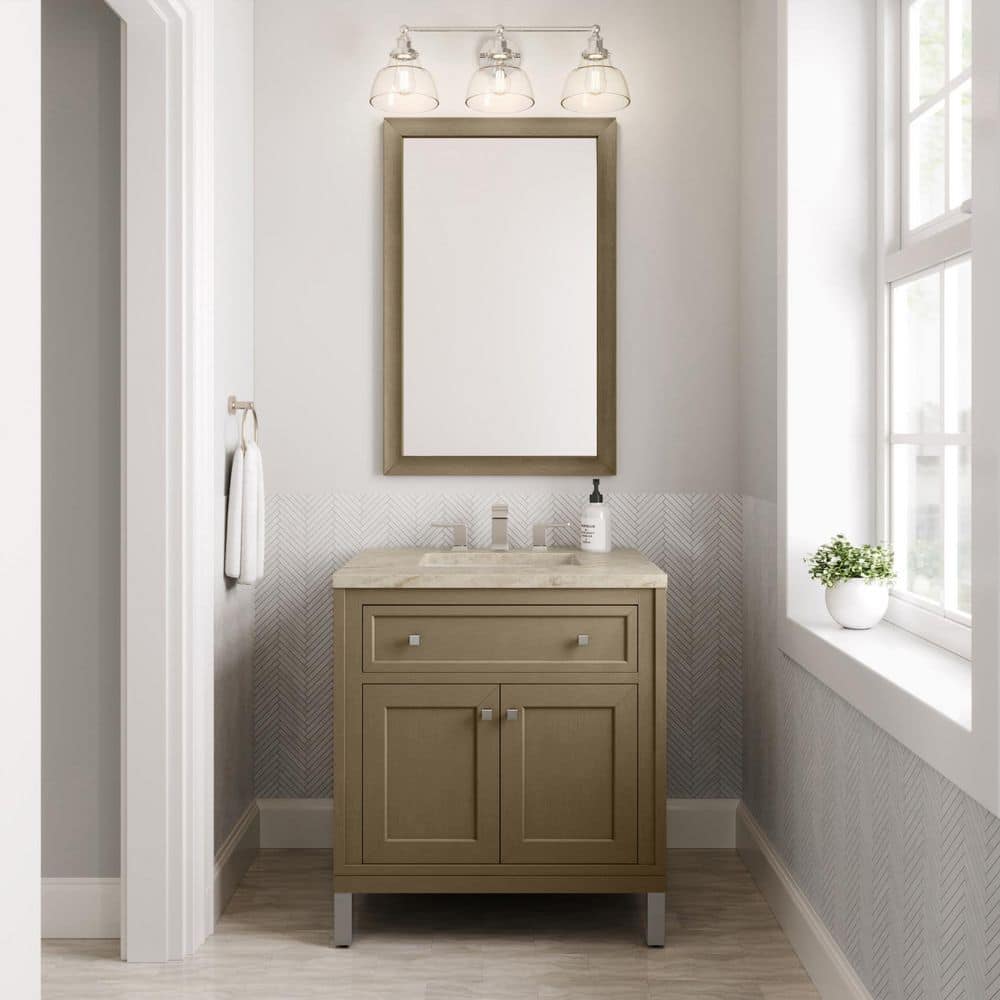 Chicago 30.0 in. Single Bath Vanity in Walnut Whisper with Tajnar Engineered Composite Top price history on PriceWatchPro