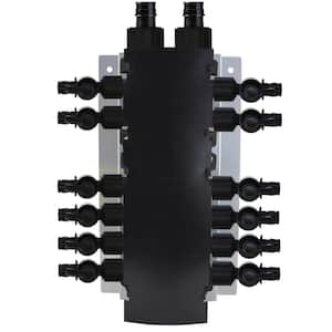12-Port Plastic PEX-A Manifold with 1/2 in. Poly Alloy Valves