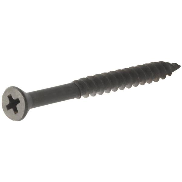 Hillman 12 X 1-1/4” Wood Screws – Flat Head Phillips, Black Finish, Steel, For Woodworking, Cabinetry & Furniture