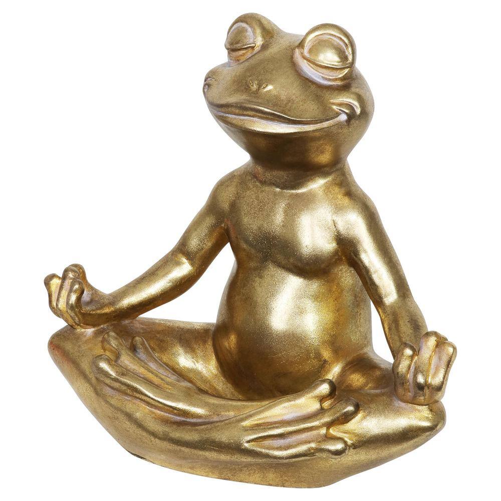 UPC 093335187096 product image for Exhart Golden Yoga Frog Garden Statue | upcitemdb.com