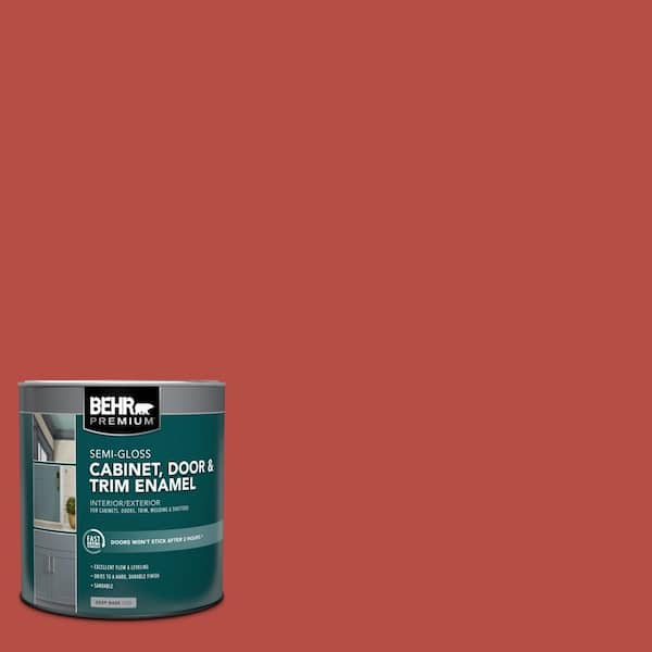 BEHR PREMIUM 1 qt. #M160-7 Raging Bull Semi-Gloss Enamel Interior/Exterior Cabinet, Door & Trim Paint