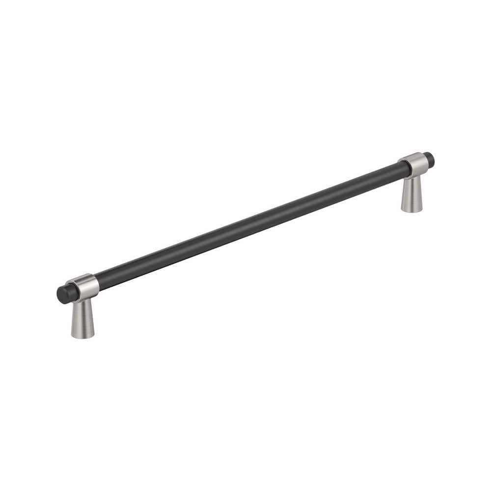 Mergence 12-5/8 in. (320mm) Center-to-Center Matte Black/Satin Nickel Bar Cabinet Pull price history on PriceWatchPro