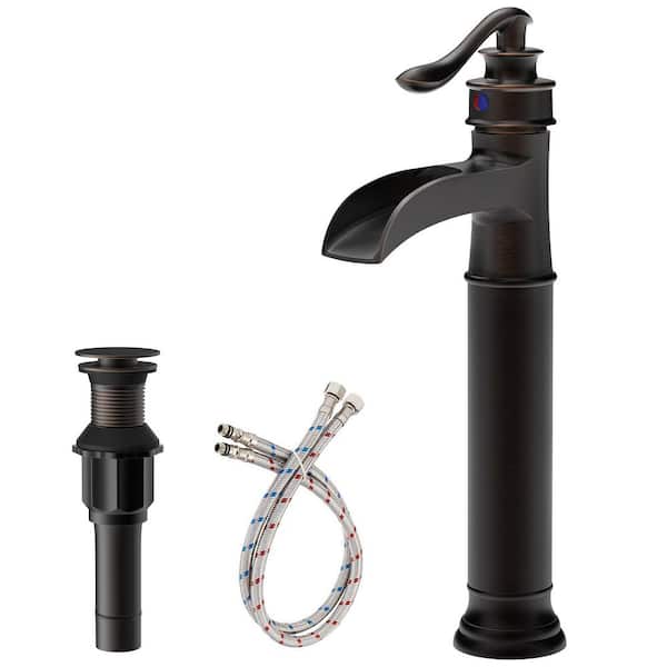 Single Hole Single Handle Vessel Sink Faucet in Oil Rubbed Bronze