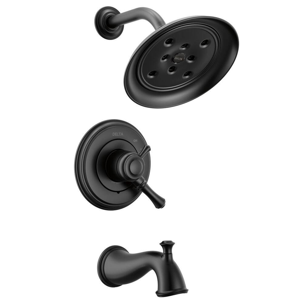 Cassidy 2-Handle Tub and Shower Faucet Trim Kit Only in Matte Black (Valve Not Included) price history on PriceWatchPro