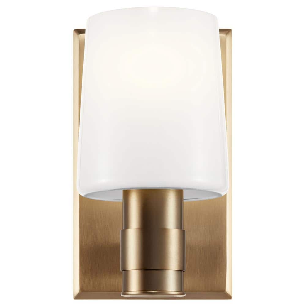 Champagne Bronze Opal Glass Dimmable Vanity Sconce