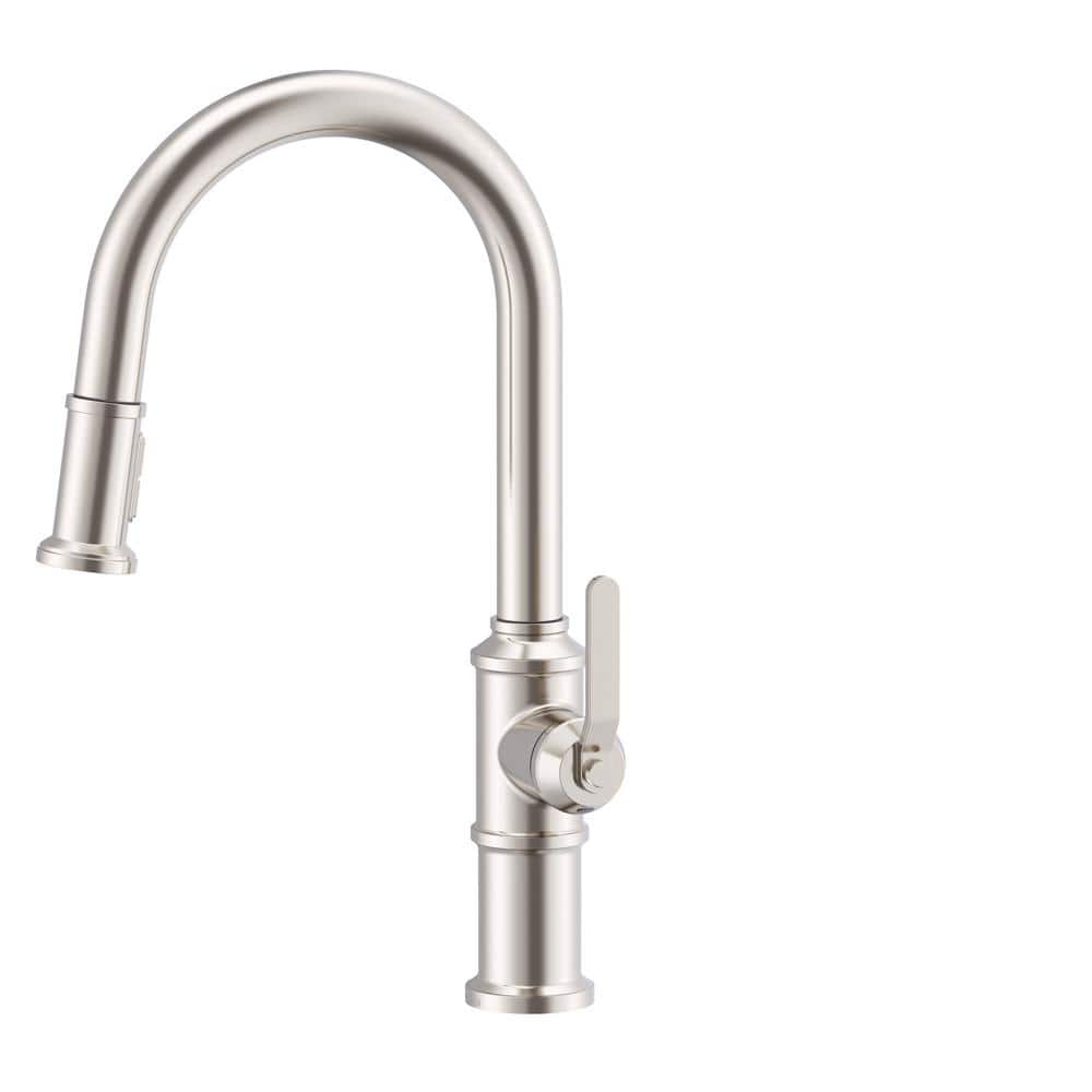 Kinzie Stainless Steel Single Handle Pull-Down Kitchen Faucet