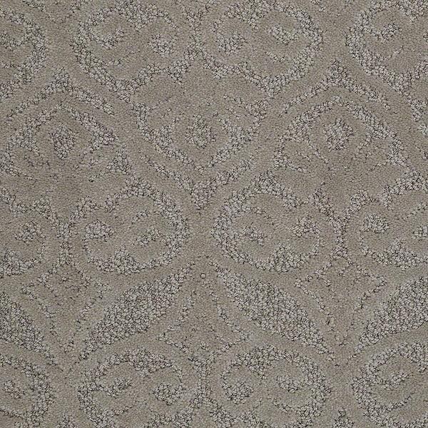 Lifeproof Perfectly Posh - Iron Stone - Gray 43 oz. Nylon Pattern Installed Carpet