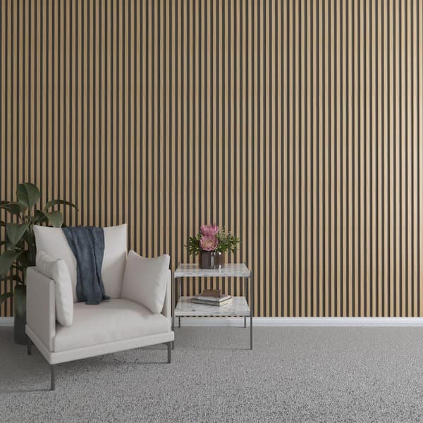 Ekena Millwork 94 in. H x 1 in. W Slatwall Panels in Maple 42-Pack