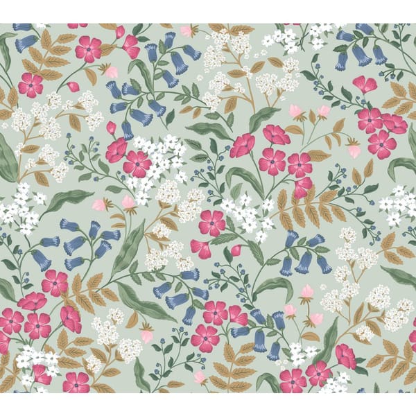 RIFLE PAPER CO. Sweetbrier Mint Peel and Stick Wallpaper PSW1545RL ...