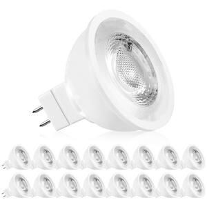 50-Watt Equivalent MR16 Dimmable 6.5-Watt GU5.3 LED Light Bulb Enclosed Fixture Rated 4000K Cool White 16-Pack