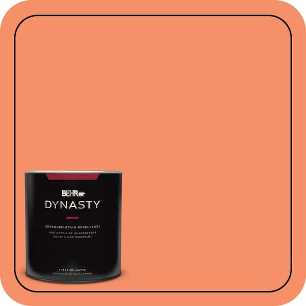 1 qt. #210B-5 Tangerine Dream Matte Interior Stain-Blocking Paint and Primer