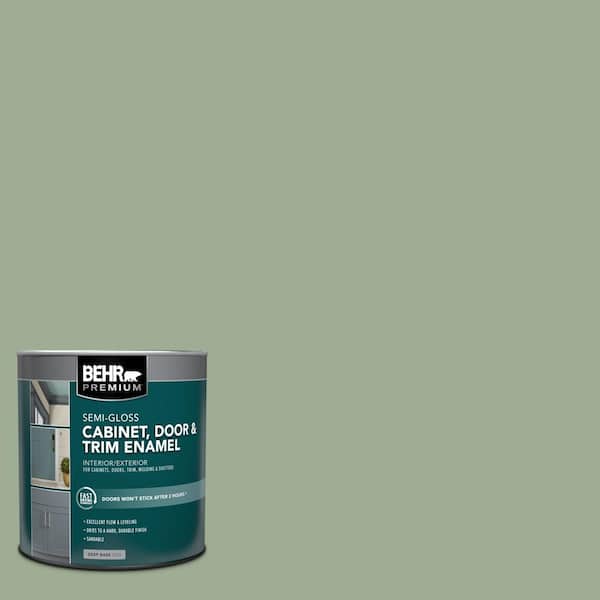 BEHR PREMIUM 1 qt. #S390-4 Roof Top Garden Semi-Gloss Enamel Interior/Exterior Cabinet, Door & Trim Paint