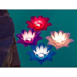 Floating Lotus Swimming Pool Lights (Set of 4)
