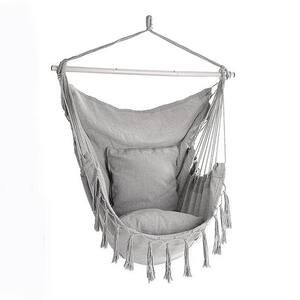 4.3 ft. Hanging Hammock Chair Portable Large Hanging Rope Swing for Patio Bedrooms Teen Girls Room Decor