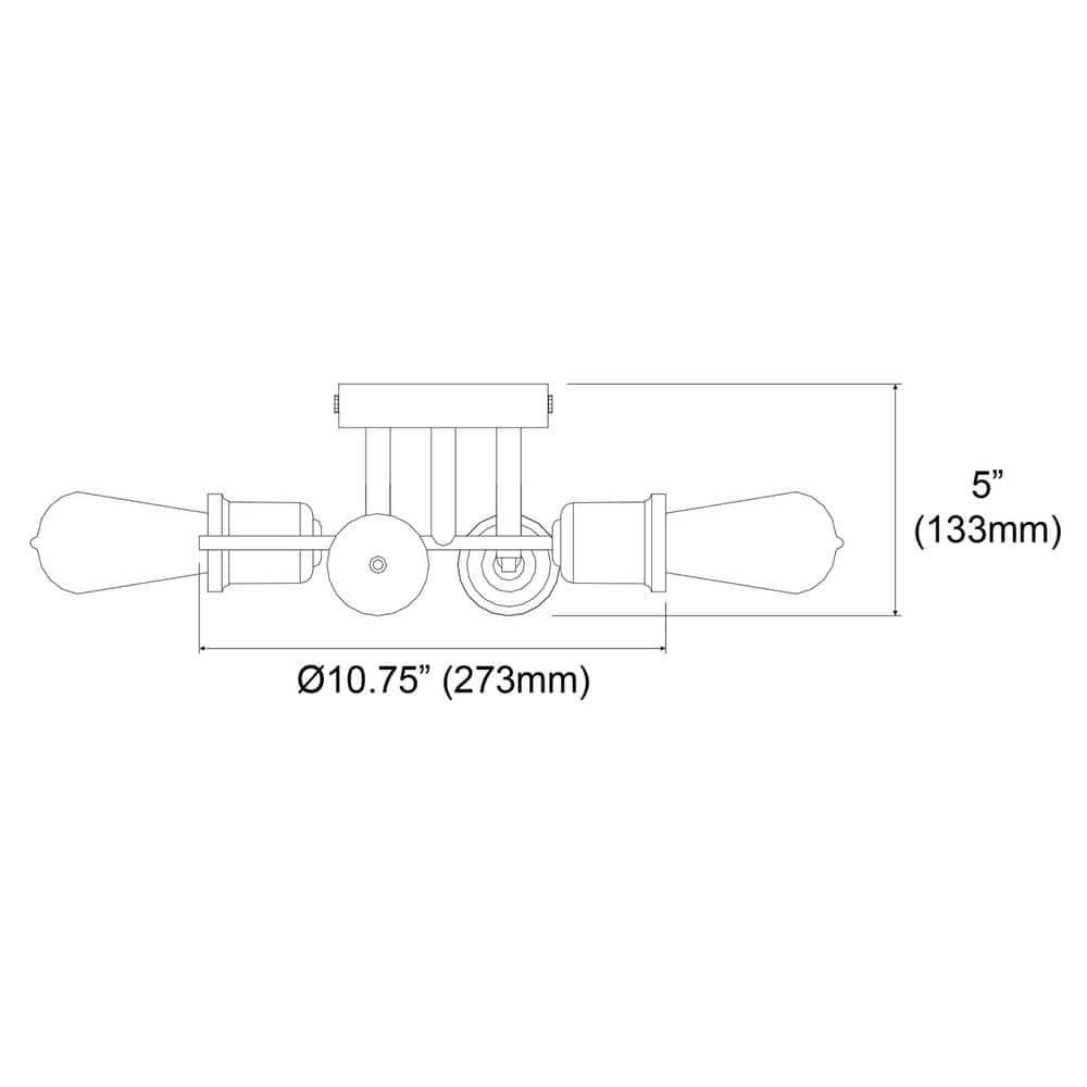 Chrome 4-Light Semi Flush Mount Ceiling Fixture