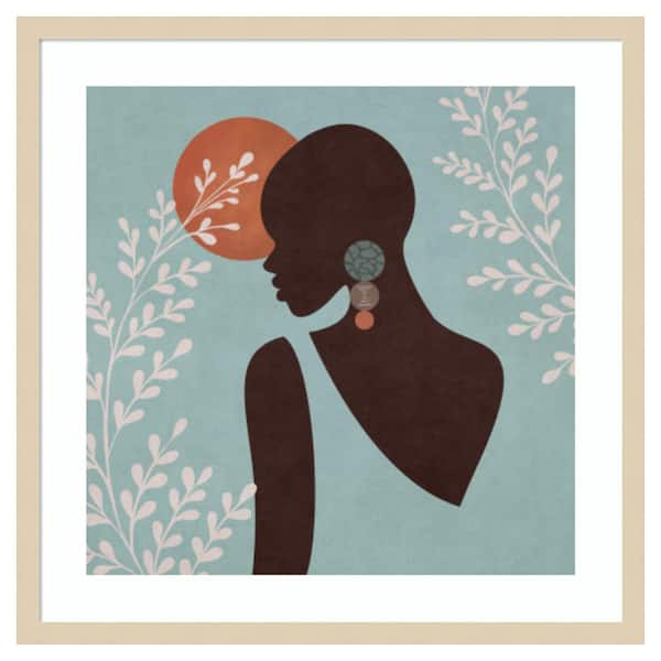 Amanti Art African Woman 2 by Emel Tunaboylu 1 Piece Framed Canvas Giclee People Art Print 25 in. x 25 in.
